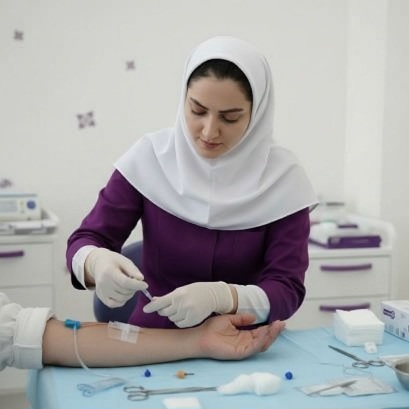 سرم و آنژیوکت در محل